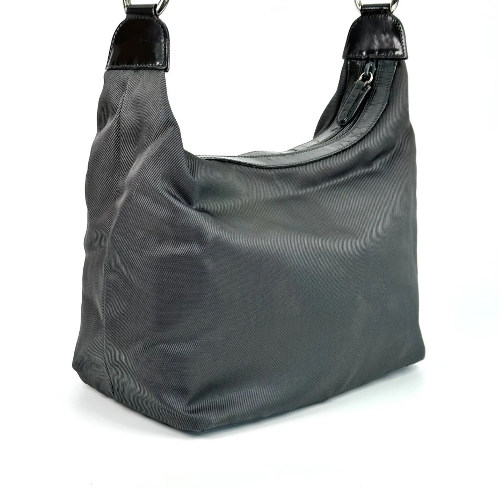GUCCI Authentic Bamboo Shoulder Hand Bag Black Nylon Enamel. EUC! - Picture 7 of 16